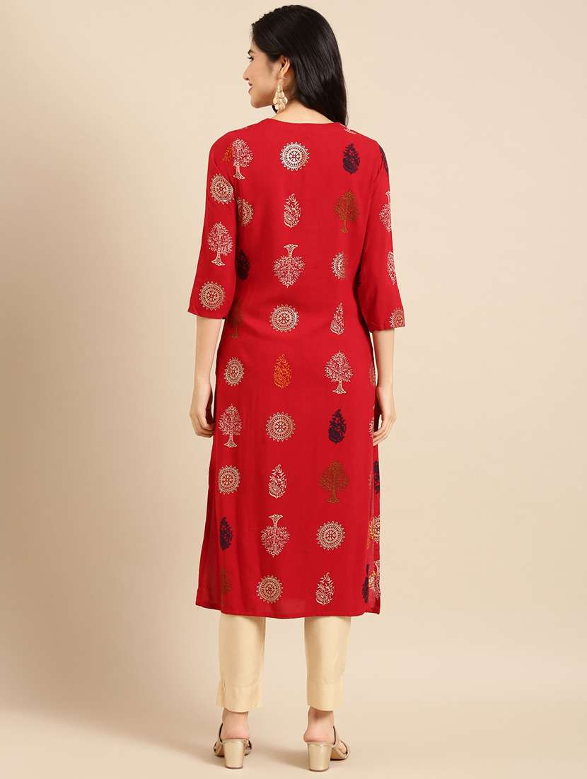 Women's Straight Kurta - 18532140 -  Standard Image - 2