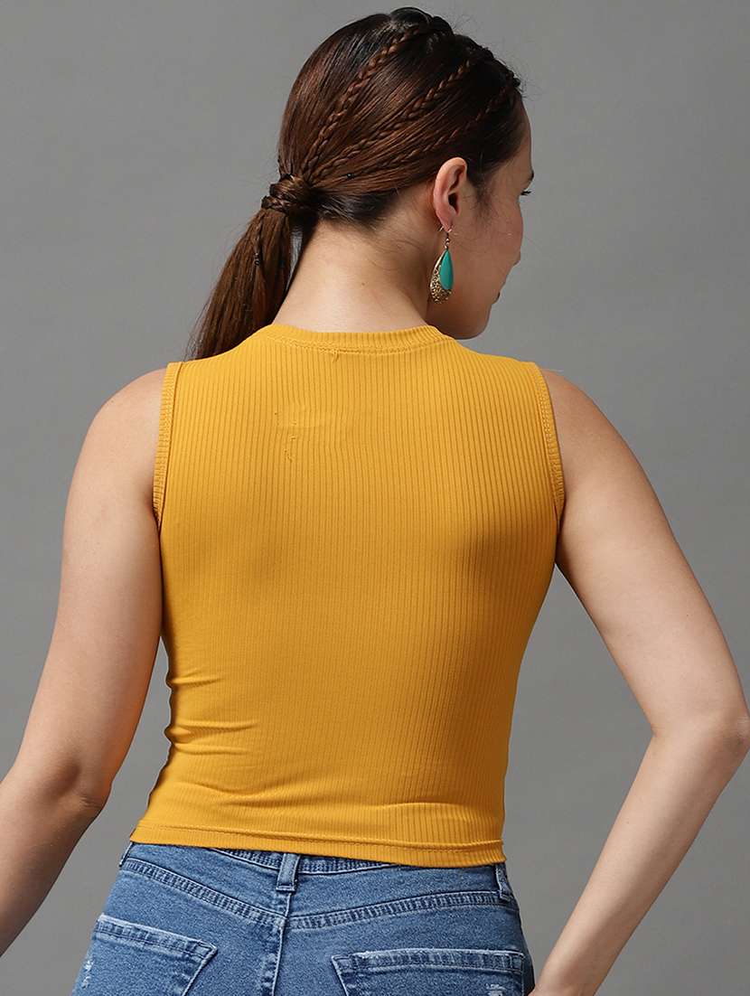 women's crop round neck top - 18532231 -  Standard Image - 2