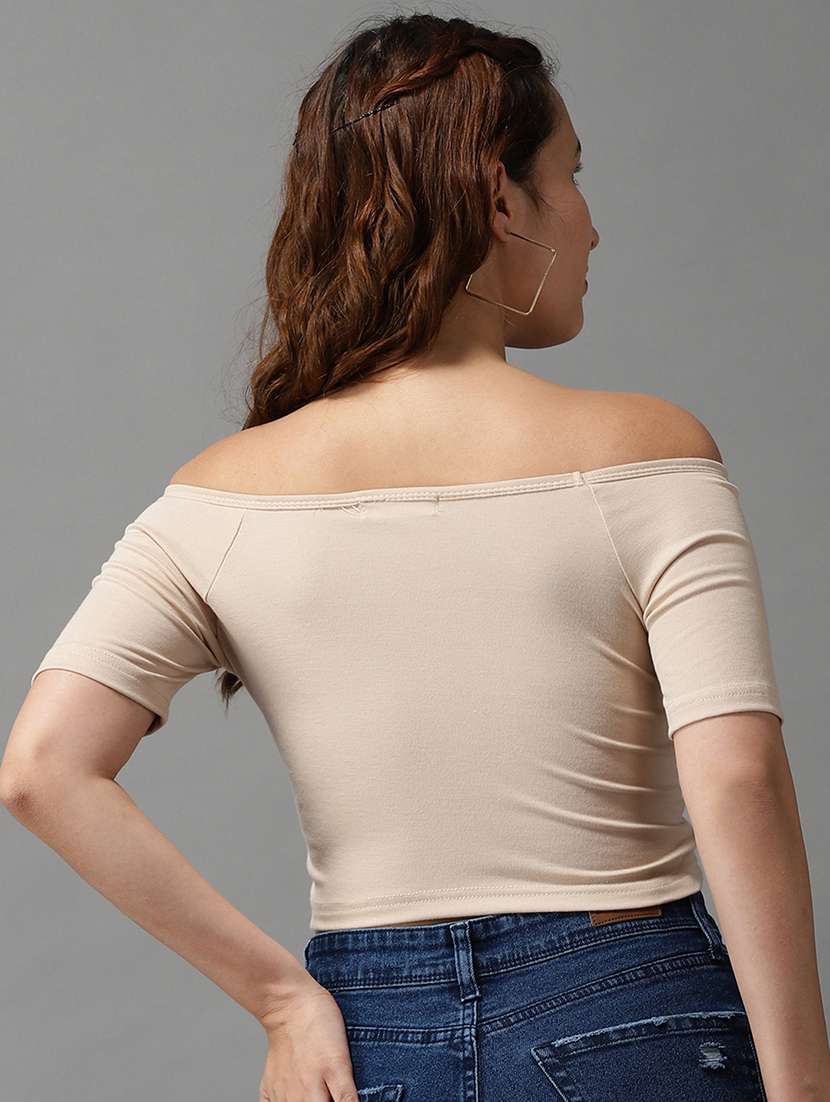 women's crop off shoulder top - 18532243 -  Standard Image - 2