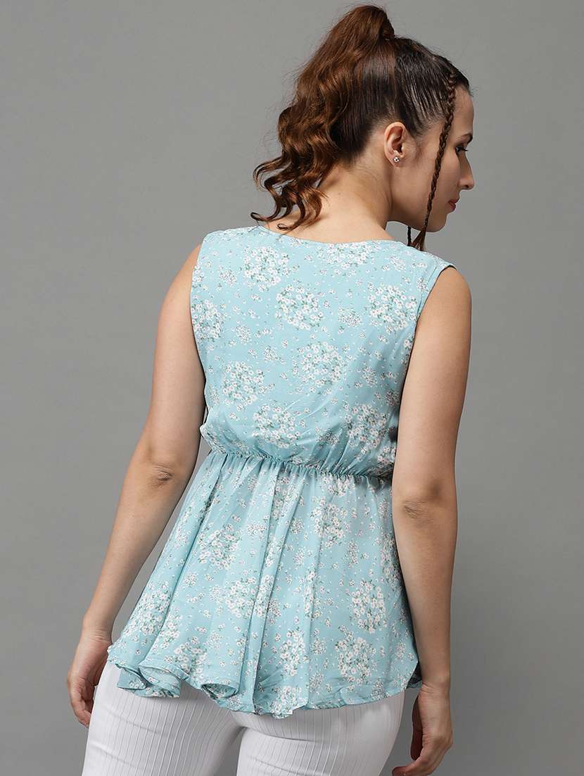 women's peplum v neck top - 18532285 -  Standard Image - 2