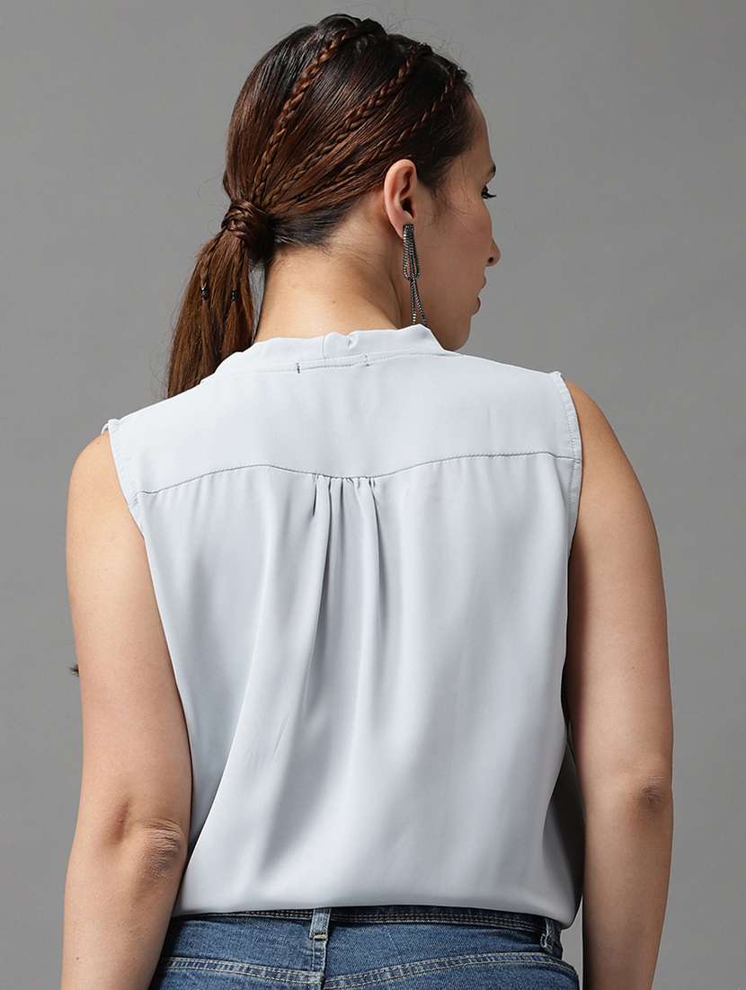 women's blouson v neck top - 18532289 -  Standard Image - 2