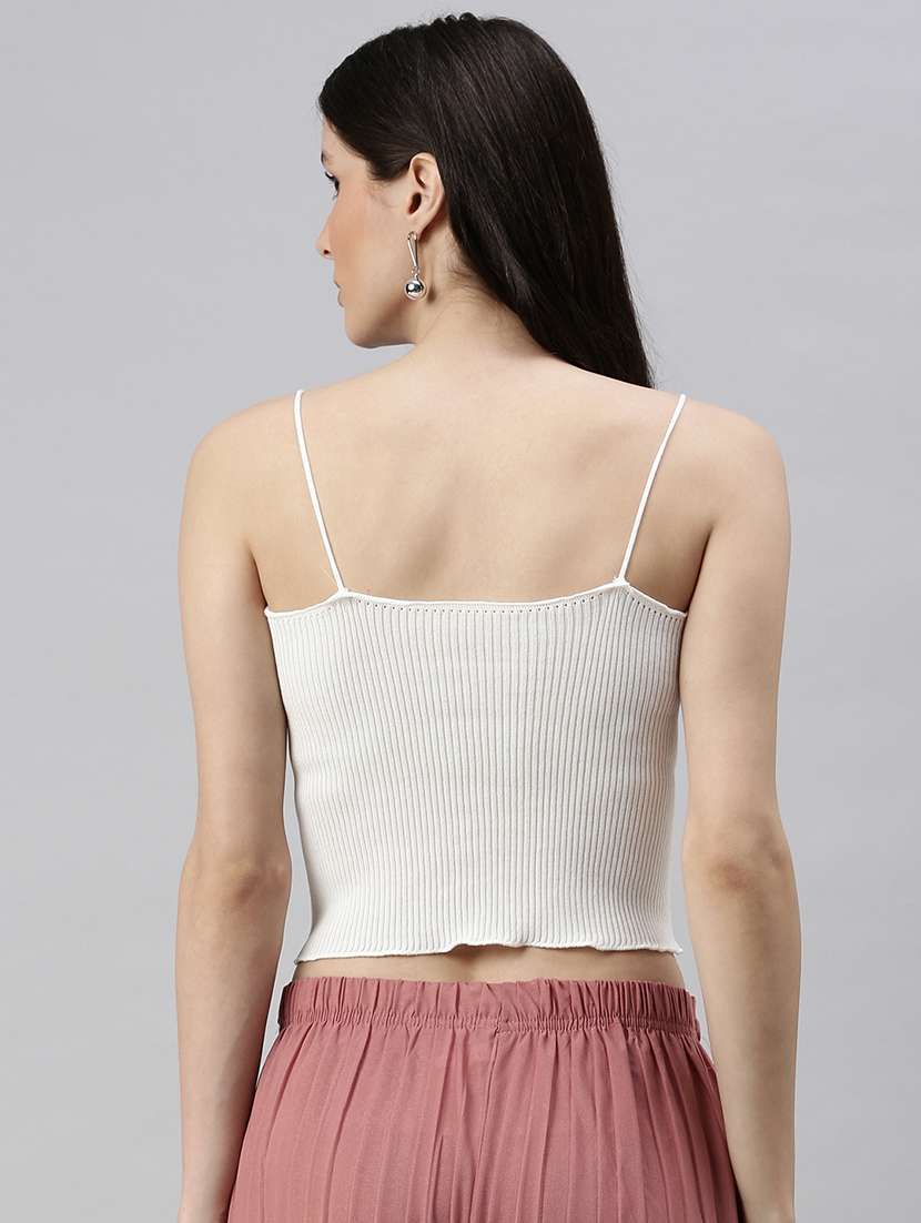 women's crop shoulder strap top - 18532302 -  Standard Image - 2