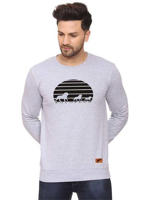 mens chest print sweatshirt - 18532540 - Standard Image - 0
