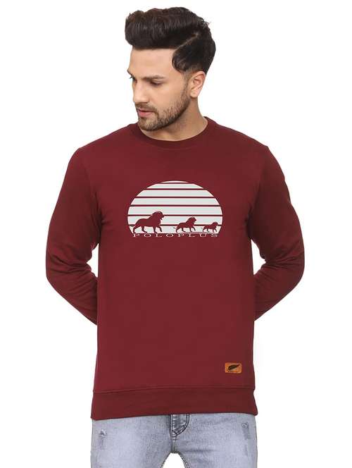mens chest print sweatshirt - 18532541 - Standard Image - 0