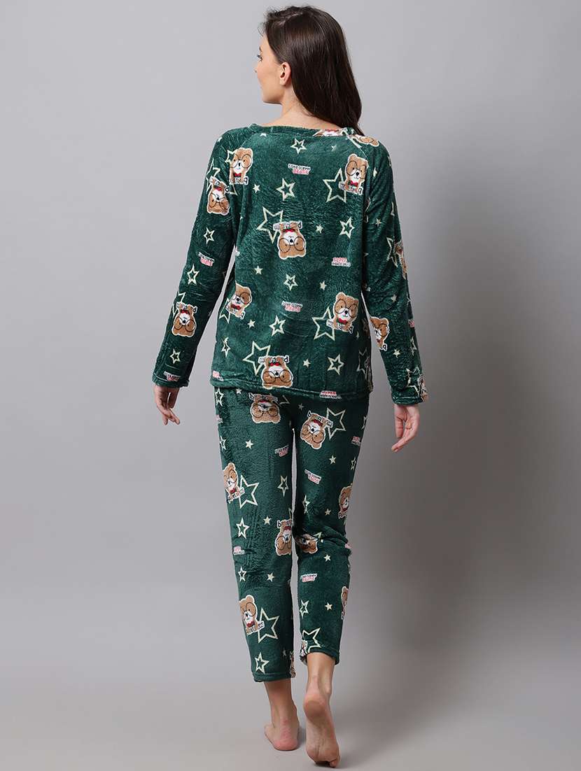 round neck printed nightwear payjama set  - 18532741 -  Standard Image - 2