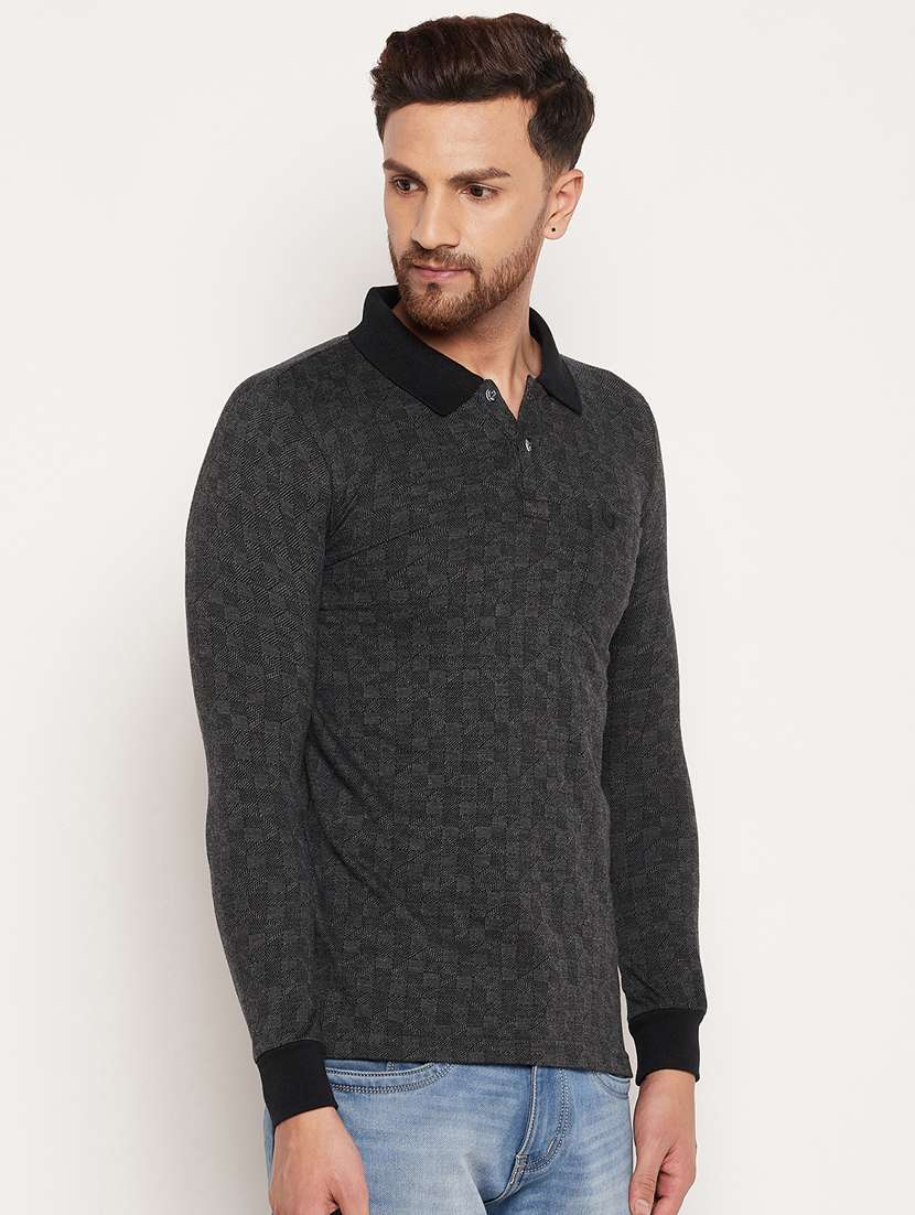 long sleeved printed polo t-shirt - 18532866 - Standard Image - 2