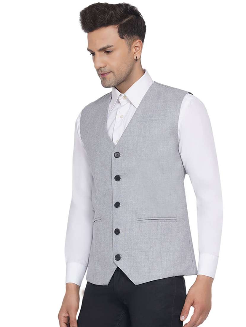 overlapping neck nehru jacket - 18532902 -  Standard Image - 2