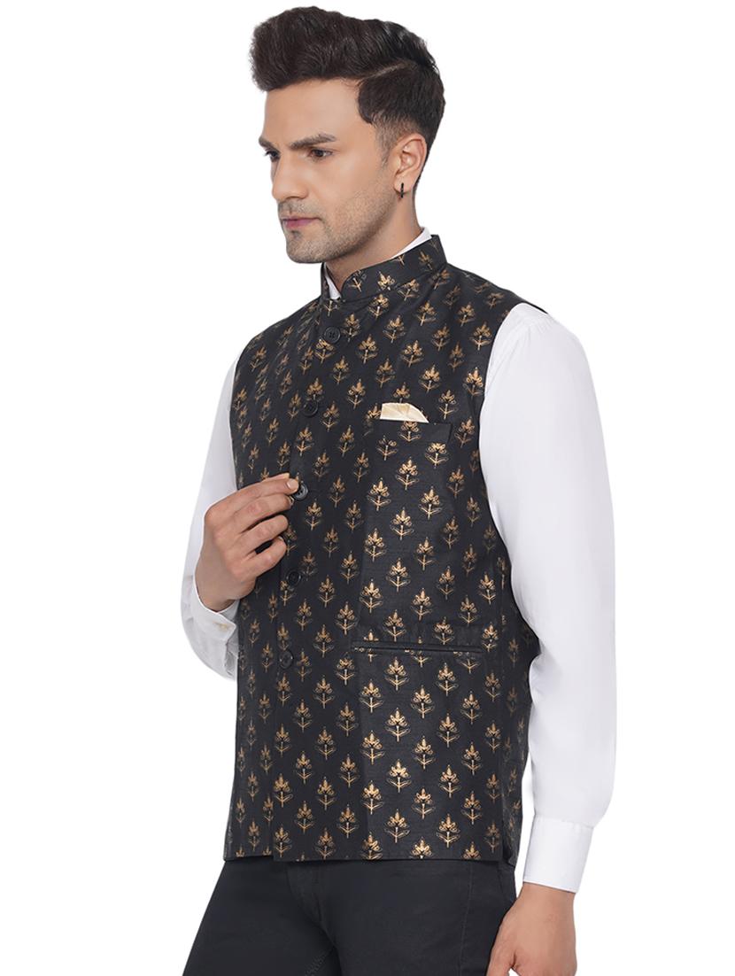 printed nehru jacket - 18532912 - Standard Image - 2
