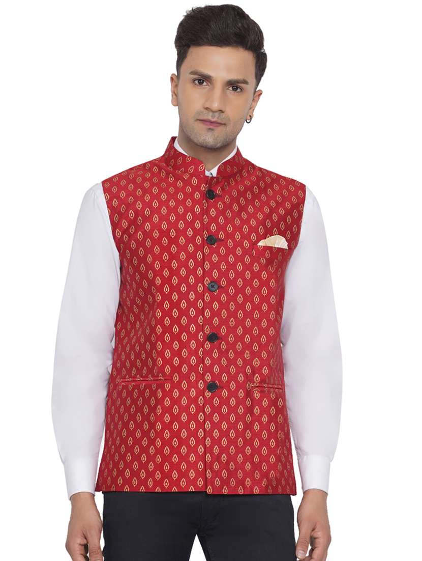 printed nehru jacket