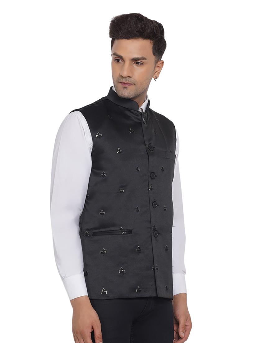 embroidered nehru jacket - 18532915 - Standard Image - 2