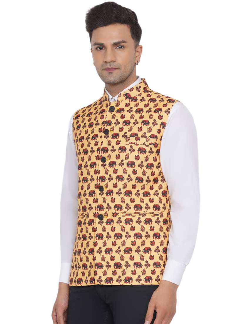 printed nehru jacket - 18532922 -  Standard Image - 2
