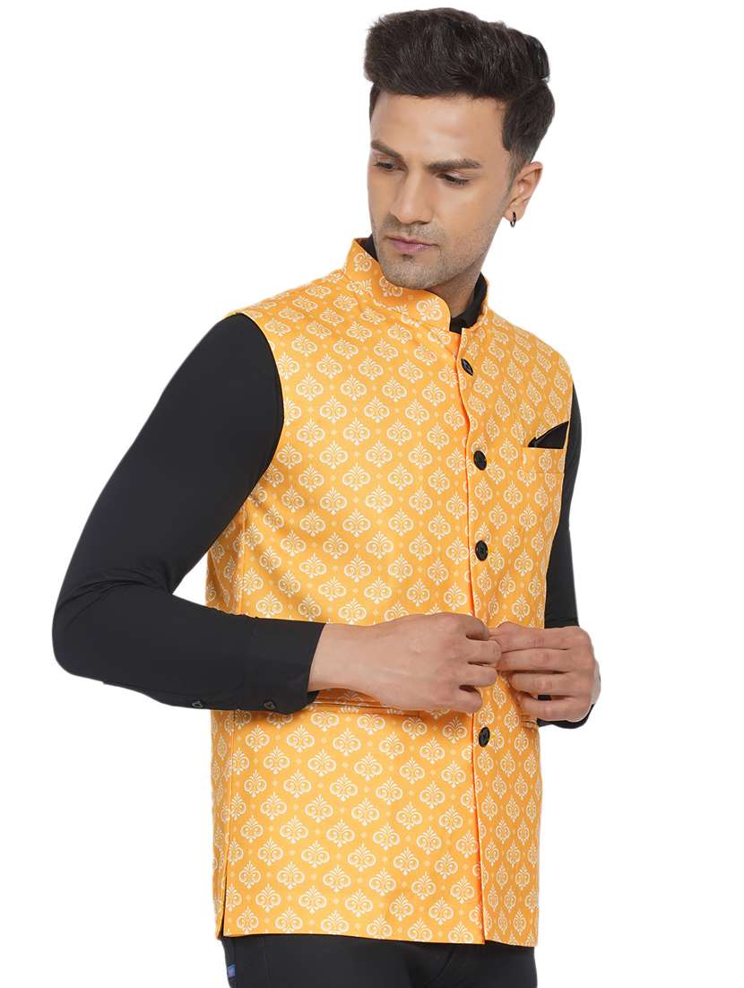 printed nehru jacket - 18532926 -  Standard Image - 2
