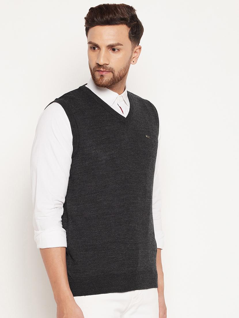 v neck solid pullover - 18532954 - Standard Image - 2