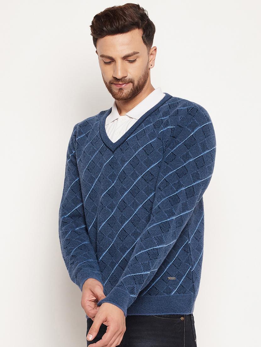 v neck checkered pullover - 18532959 - Standard Image - 2
