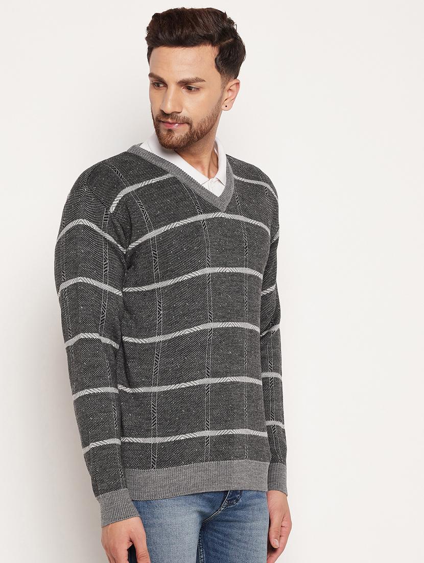 v neck checkered pullover - 18532973 - Standard Image - 2