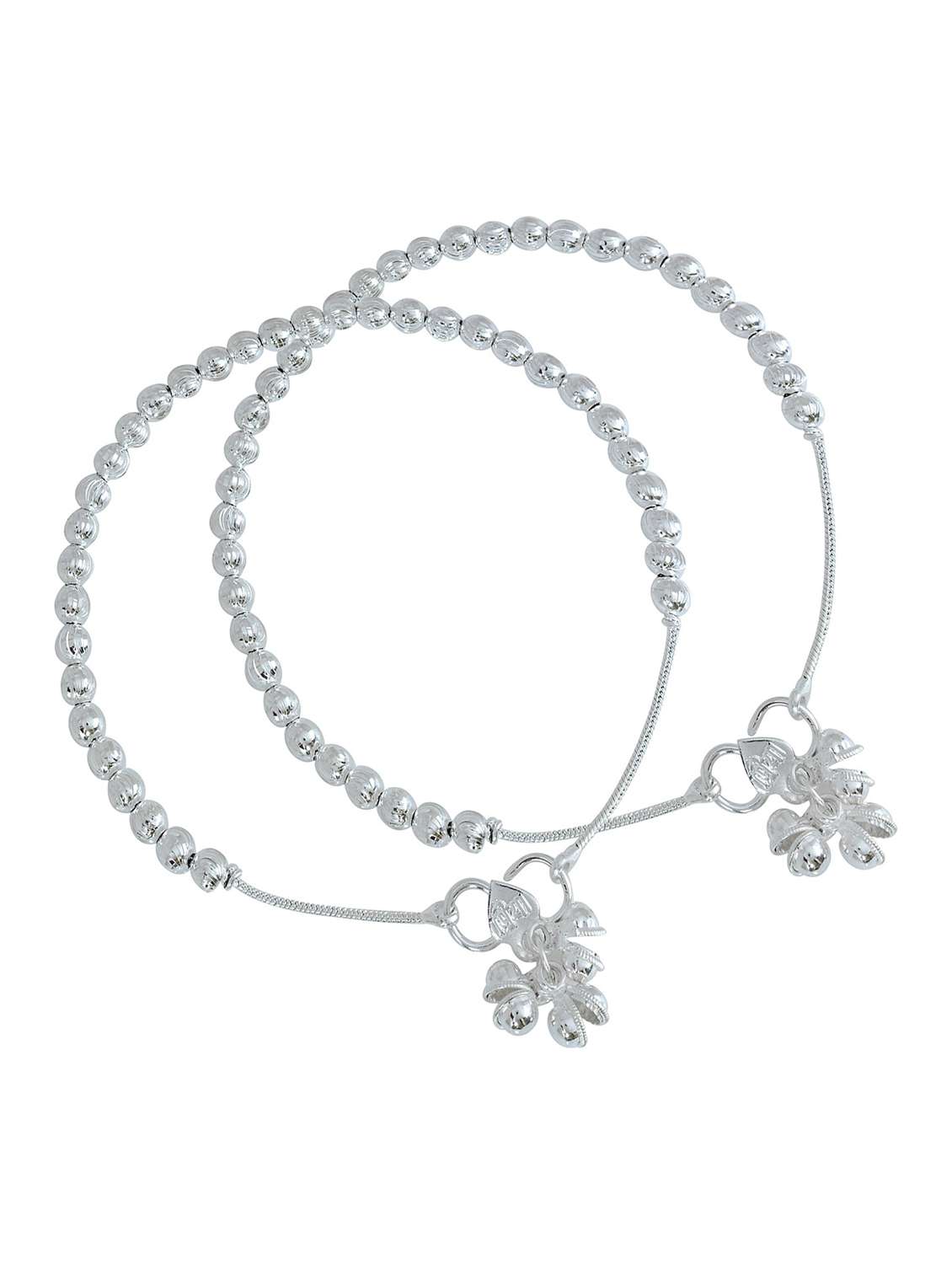 silver plated brass anklet - 18533990 - Zoom Image - 0