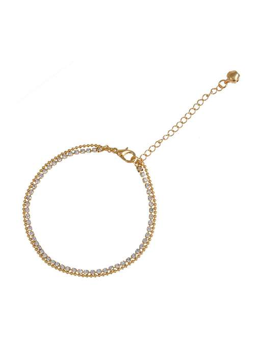 single foot gold plated brass anklet  - 18533991 -  Standard Image - 0