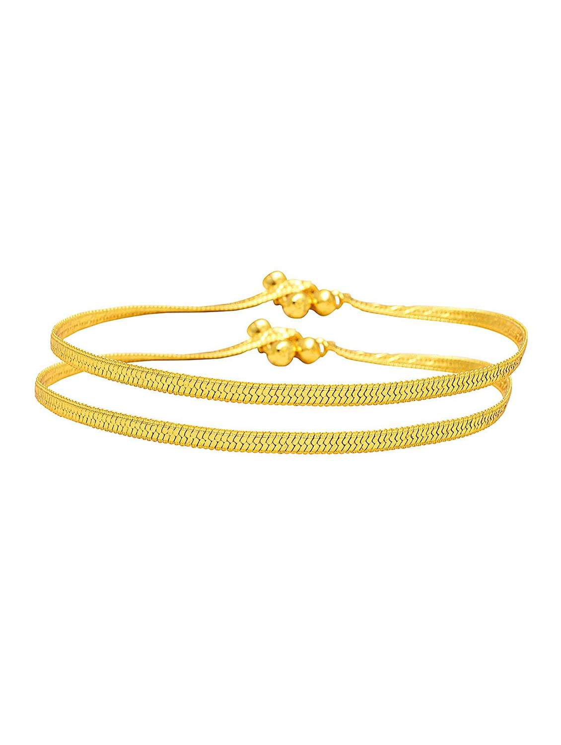 gold plated brass anklet 