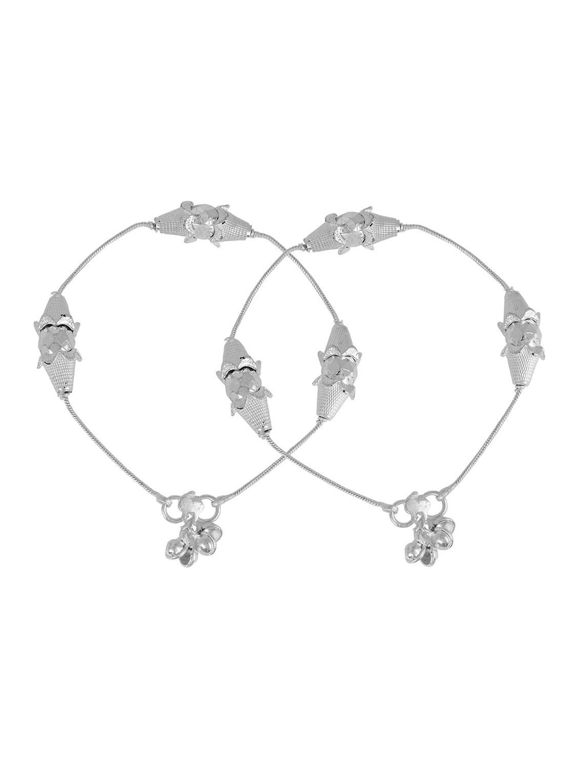 silver plated brass anklet - 18534009 - Zoom Image - 0