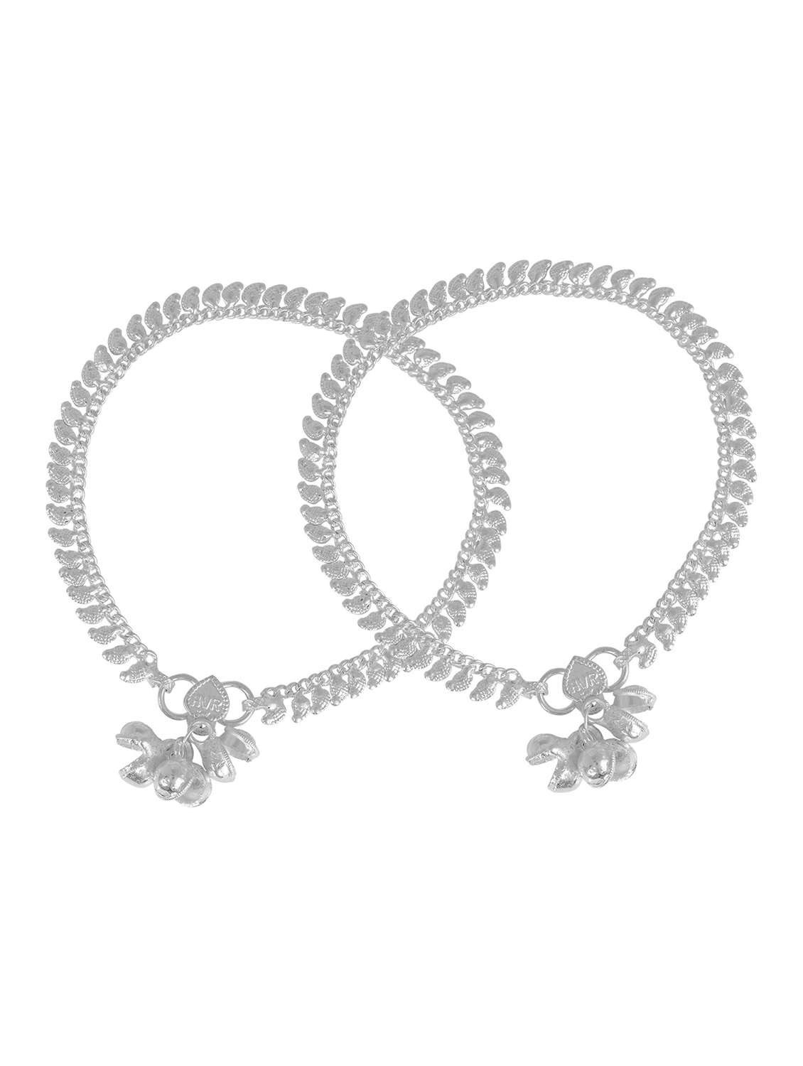 silver plated brass anklet 