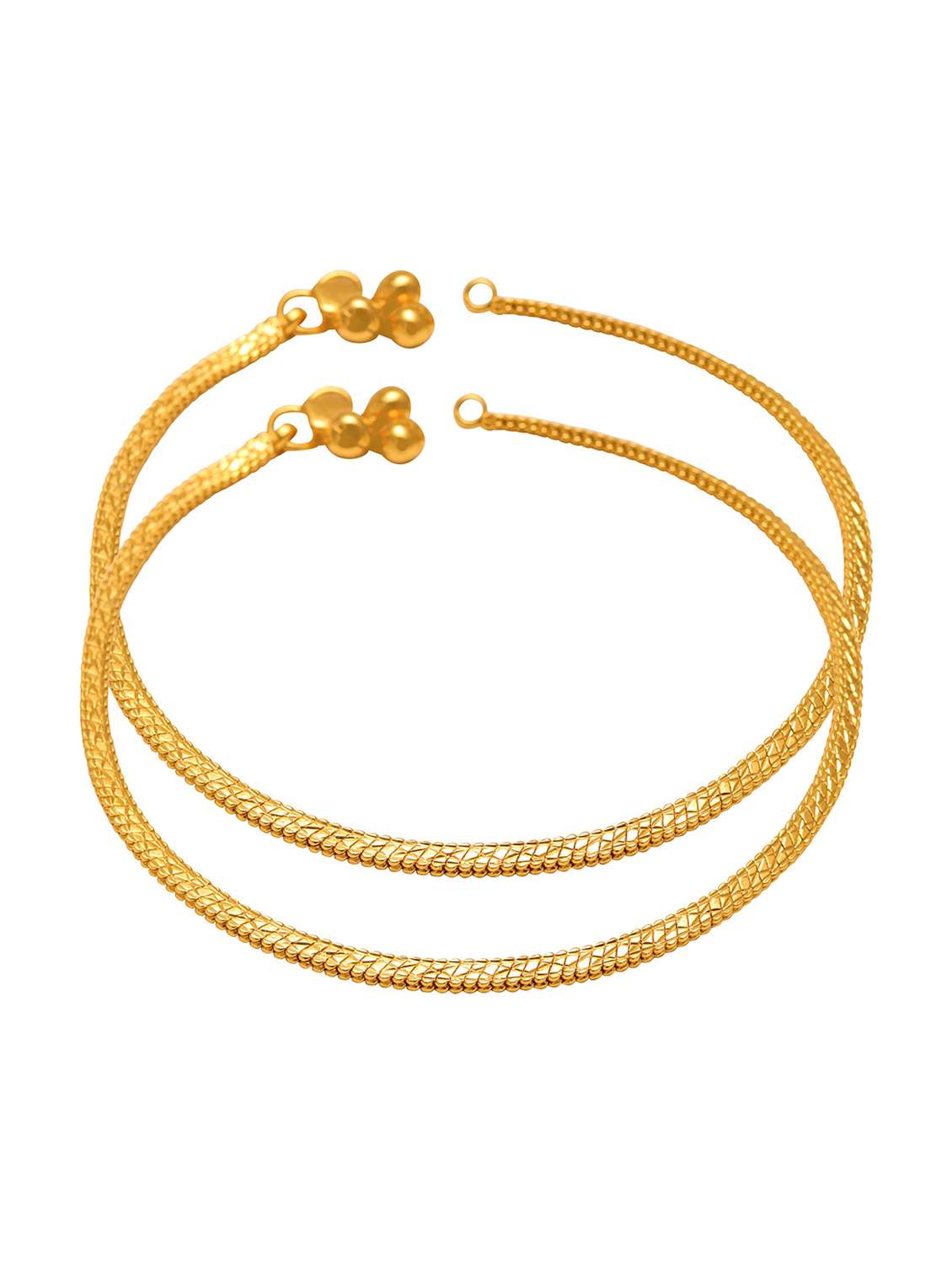gold plated brass anklet 