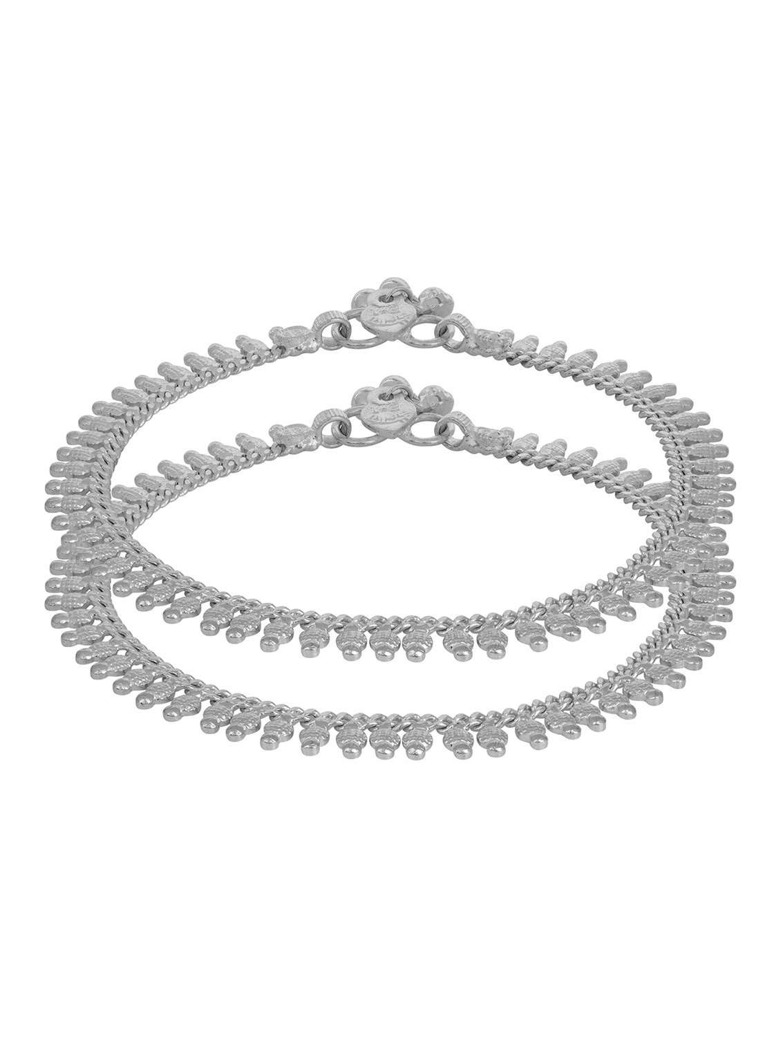 silver plated brass anklet  - 18534060 -  Zoom Image - 0