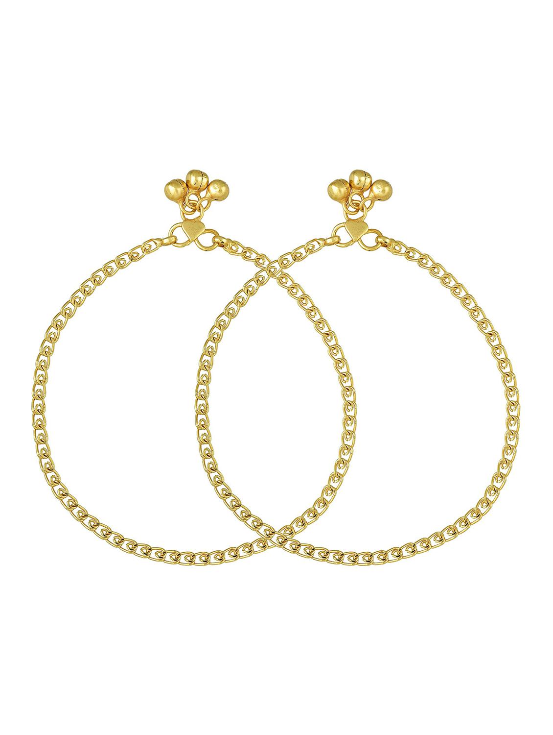 gold plated brass anklet 