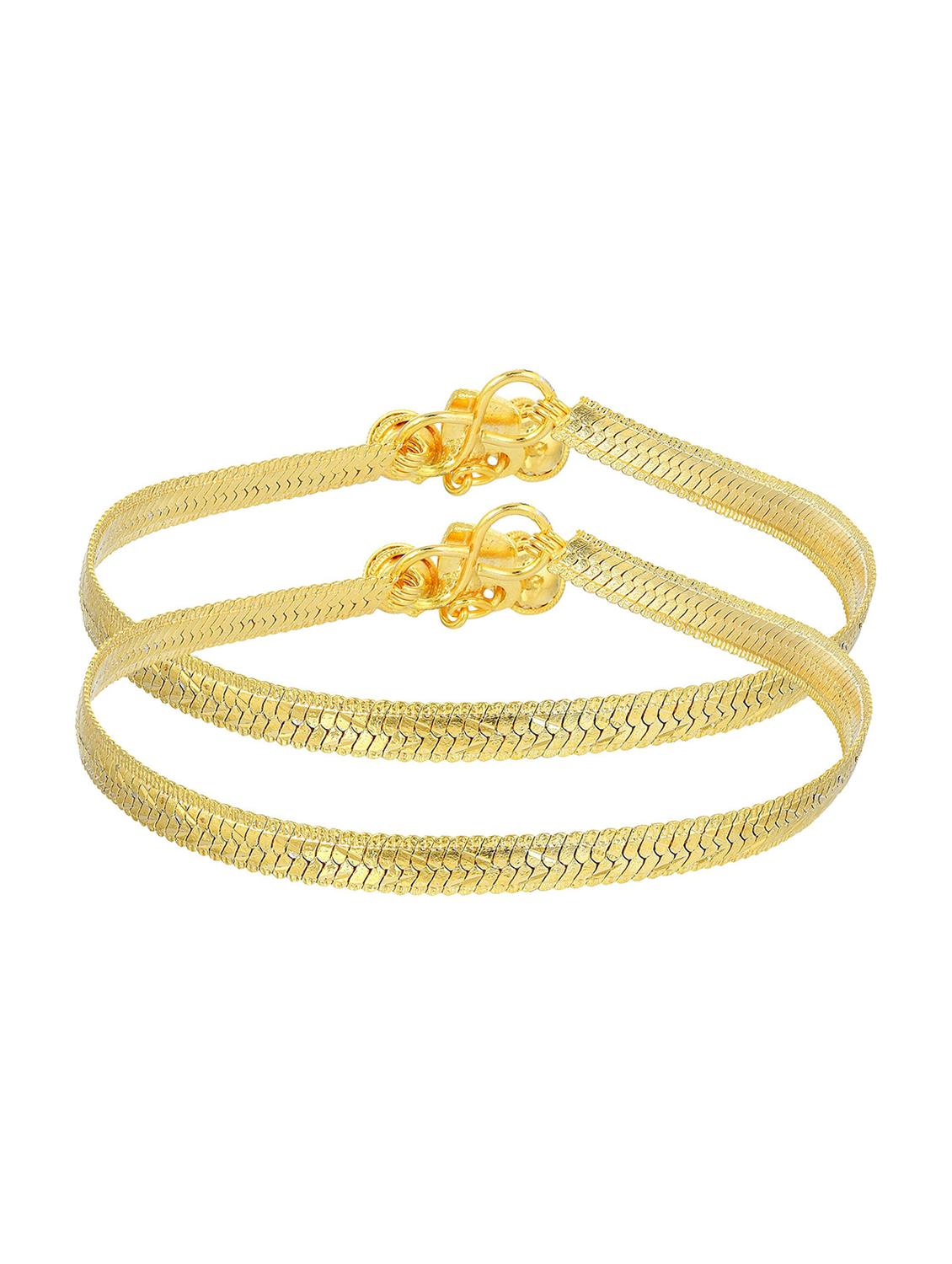 gold plated brass anklet - 18534116 - Zoom Image - 0