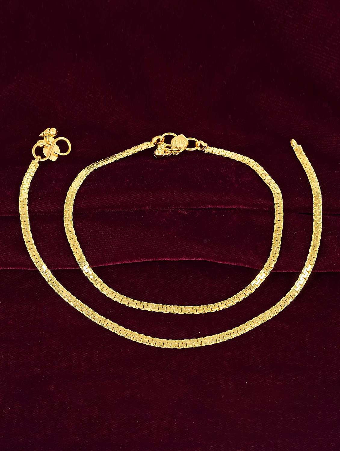 gold plated brass anklet 
