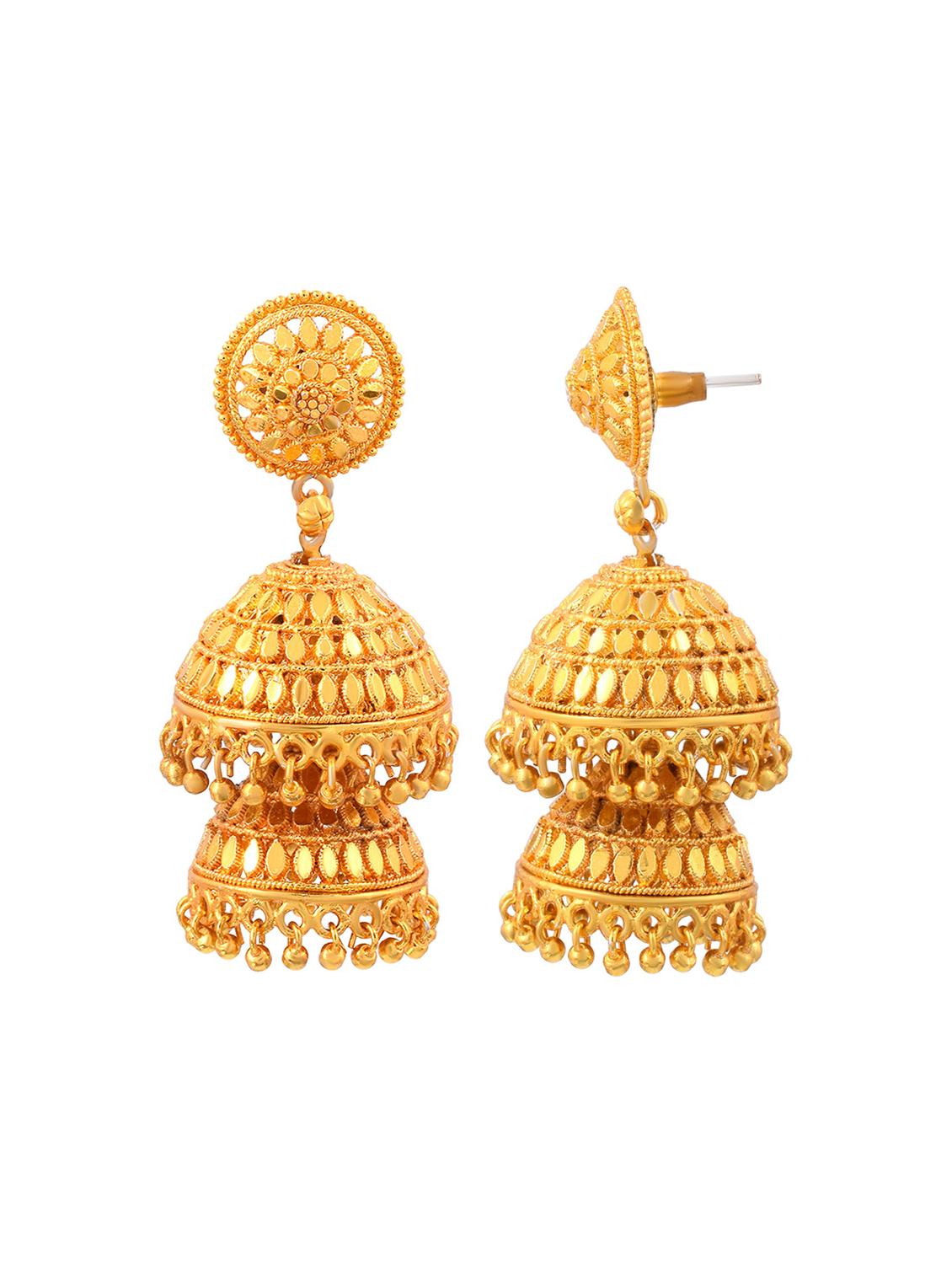 combo of 2 brass earrings - 18534135 - Standard Image - 2
