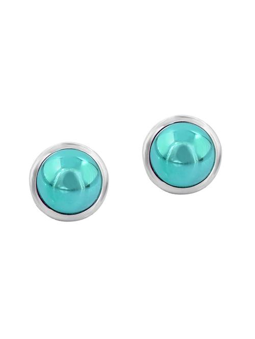 blue brass stud earring - 18534138 -  Standard Image - 0