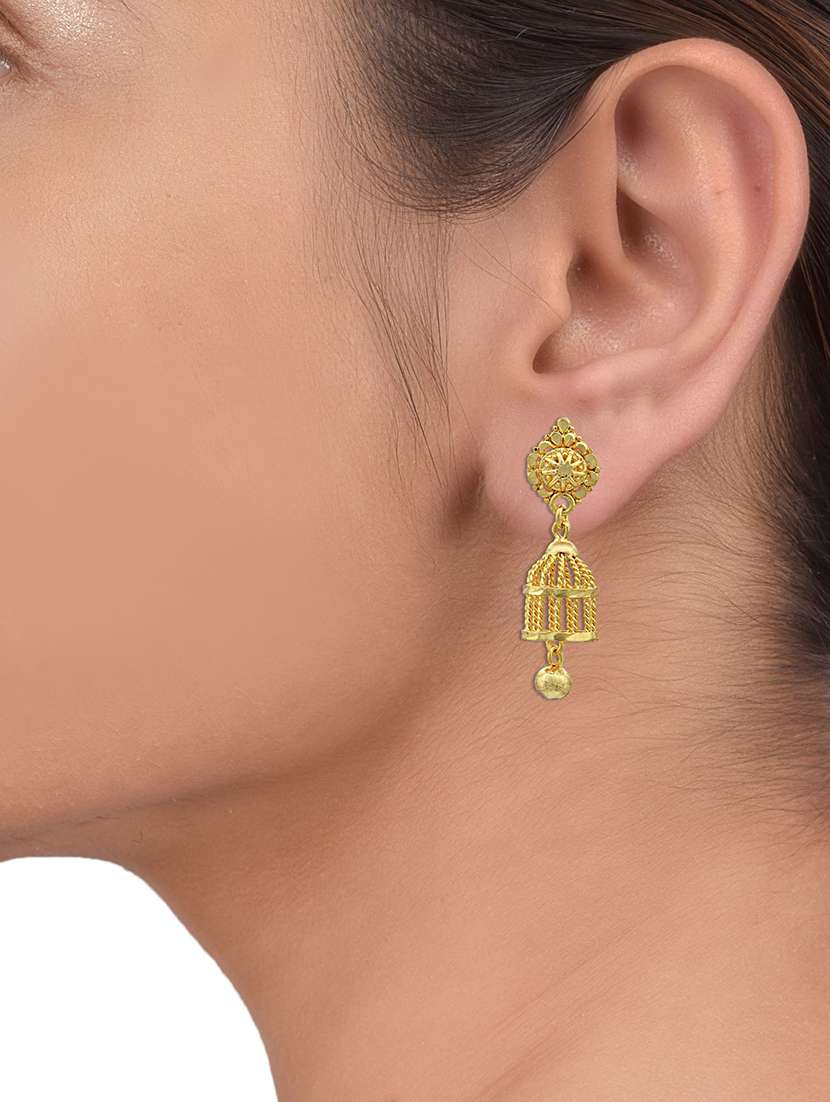 gold plated stud earring - 18534141 - Standard Image - 2