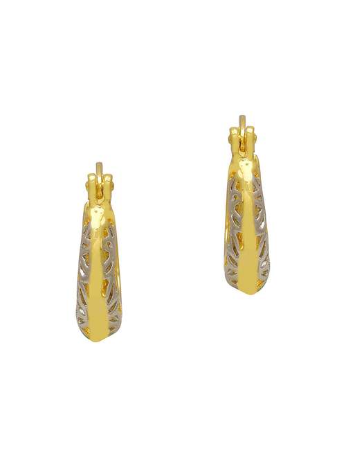 gold brass hoop earring - 18534158 -  Standard Image - 0