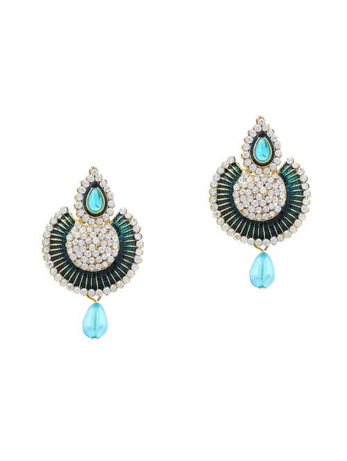 multi colored brass chandbali earring - 18534212 - Standard Image - 0