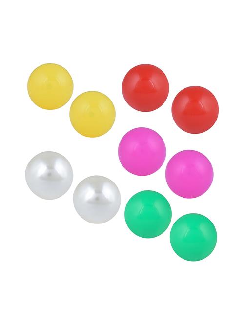 combo of 5 stud crystal earrings - 18534225 -  Standard Image - 0