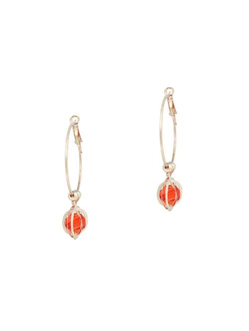 gold brass hoop earring - 18534243 - Standard Image - 0