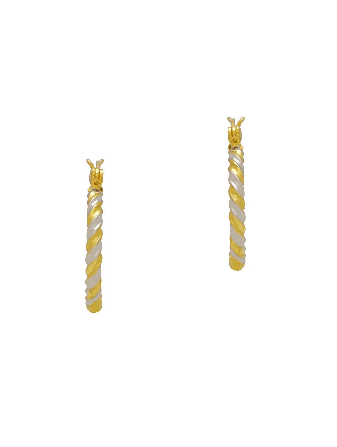women 2 tone drop earring