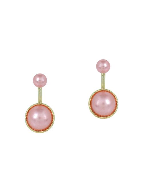 women pink metal drop earring - 18534259 -  Standard Image - 0