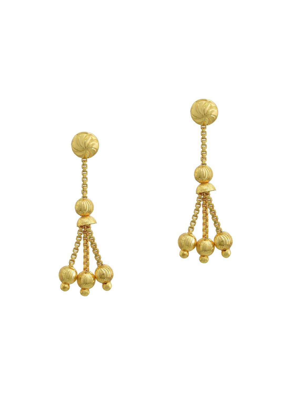 women golden drop earring
