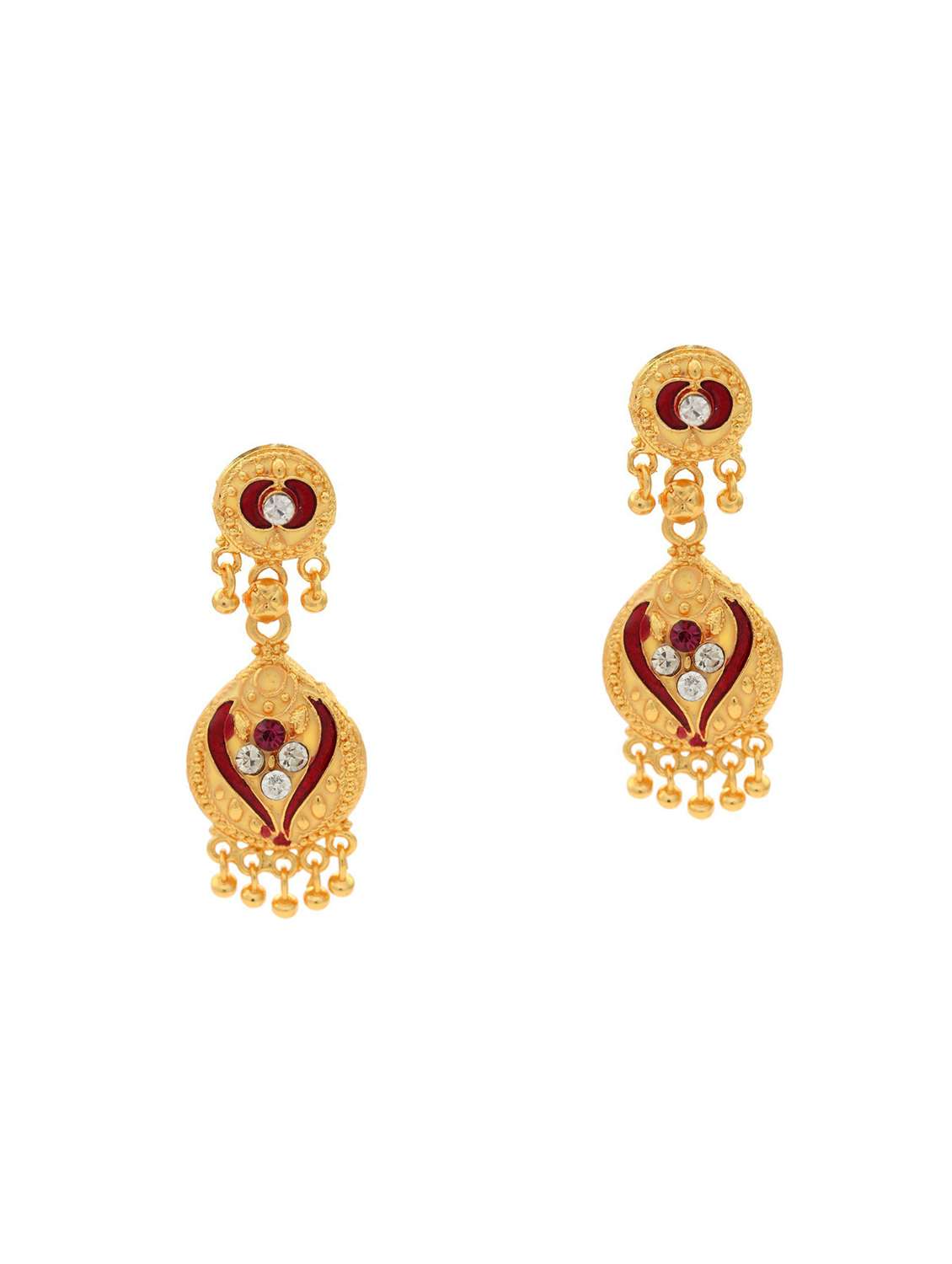 women golden drop earring
