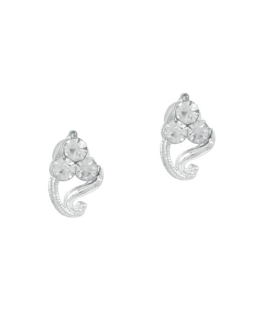 women silver stud earring - 18534318 - Standard Image - 0