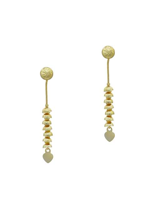 women golden drop earring  - 18534321 -  Standard Image - 0