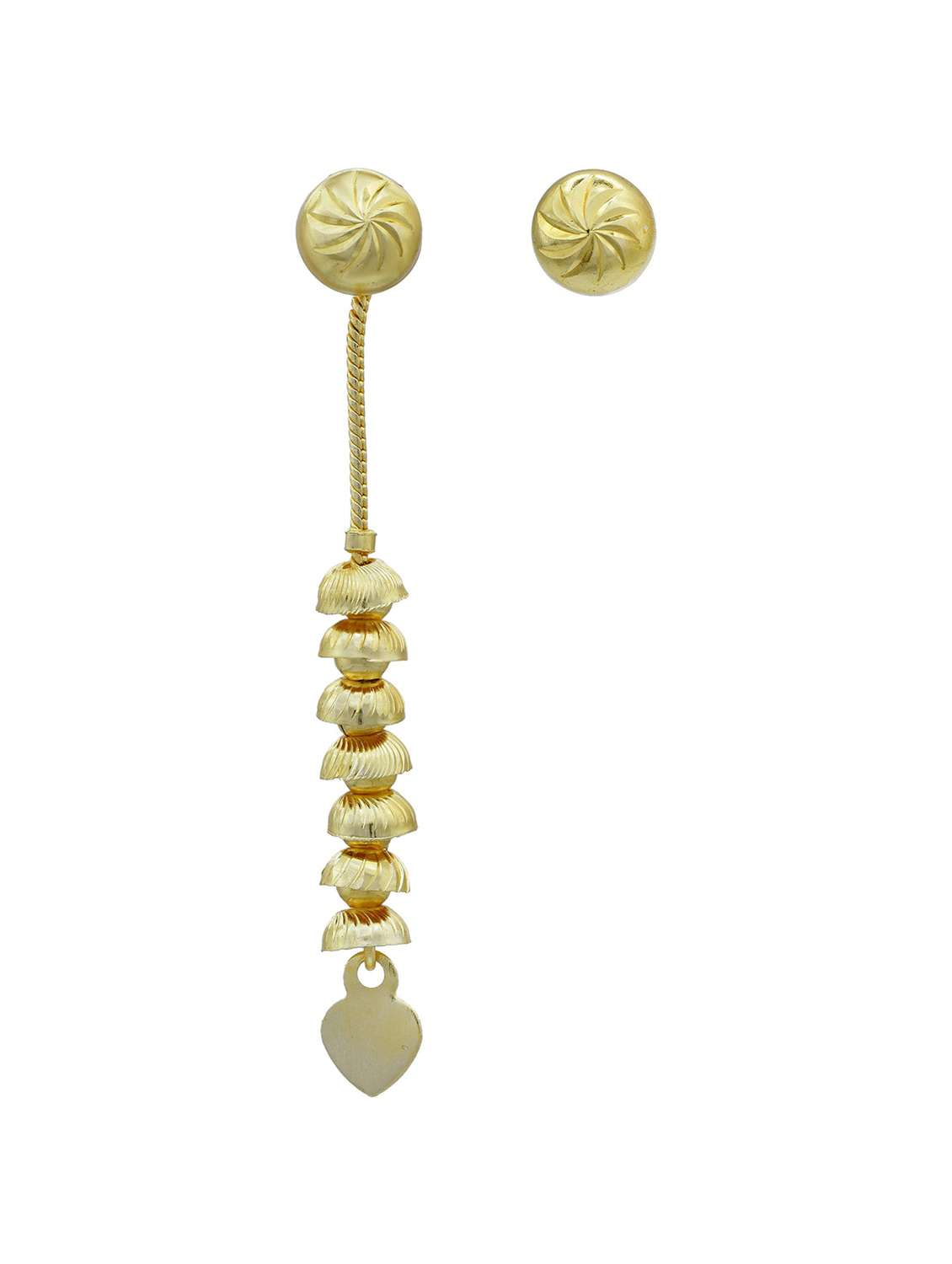 women golden drop earring  - 18534321 -  Standard Image - 2