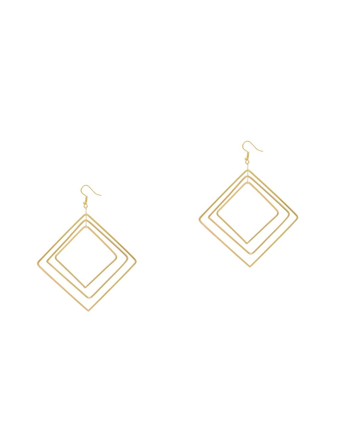 women golden dangler earring 