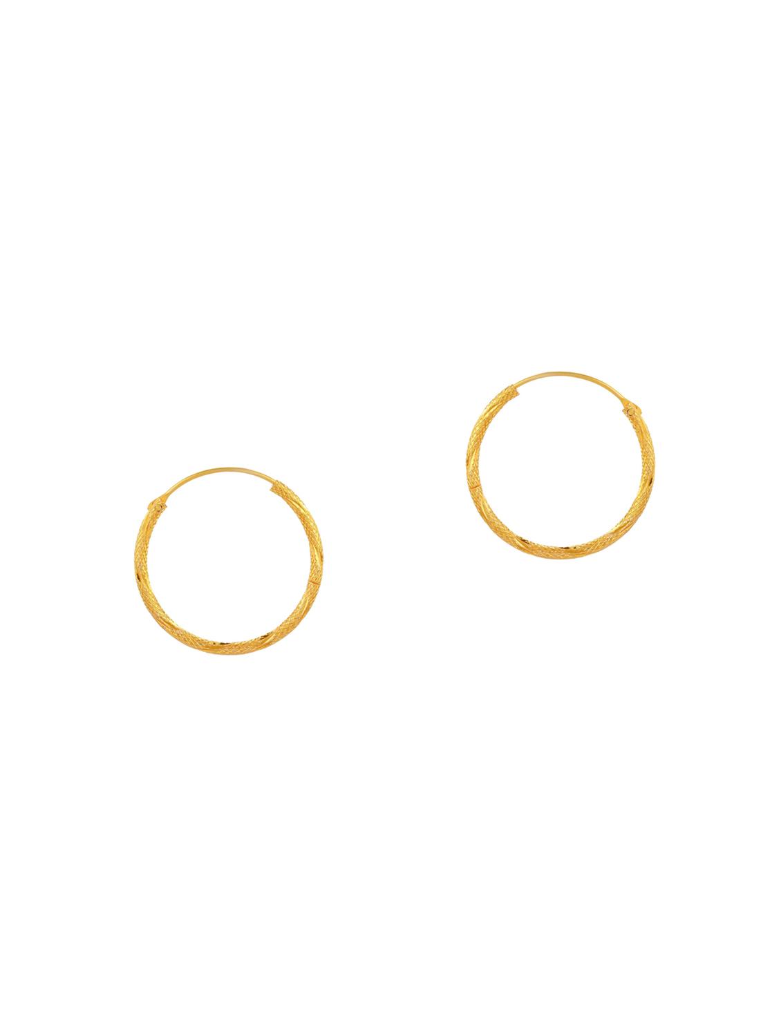 women golden hoop earring - 18534340 - Zoom Image - 0