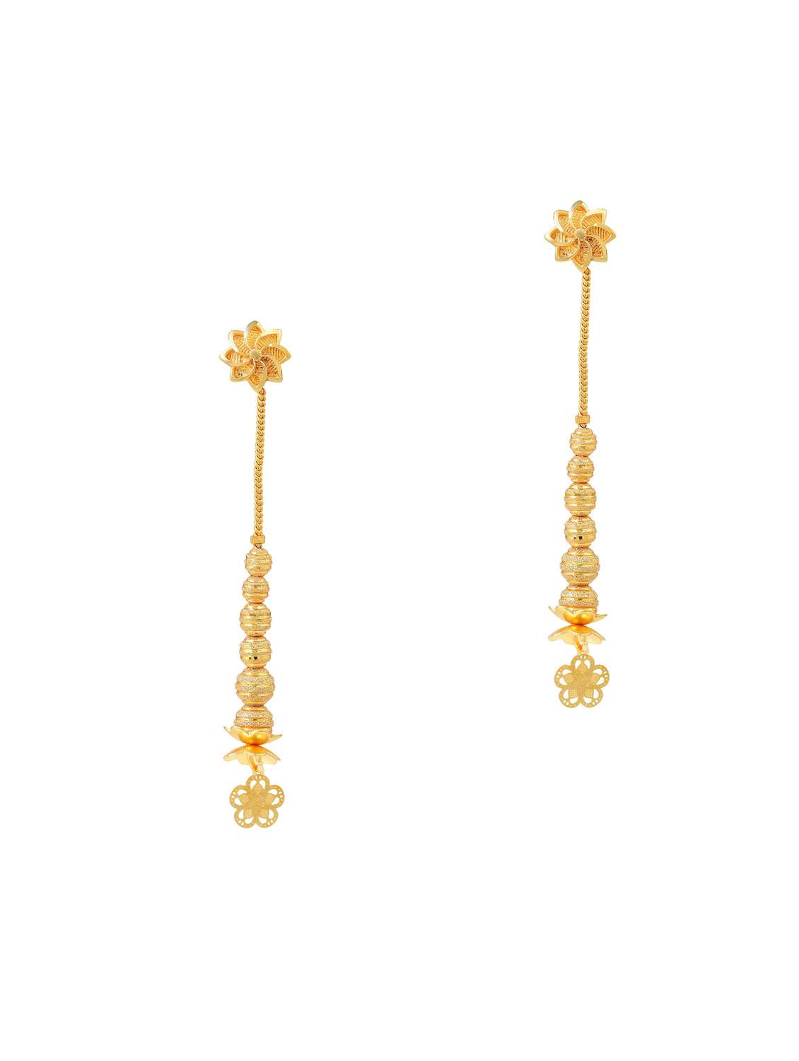 women golden drop earring 