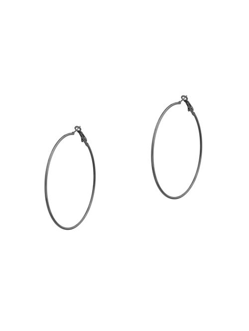 women silver hoop earring - 18534345 - Standard Image - 0
