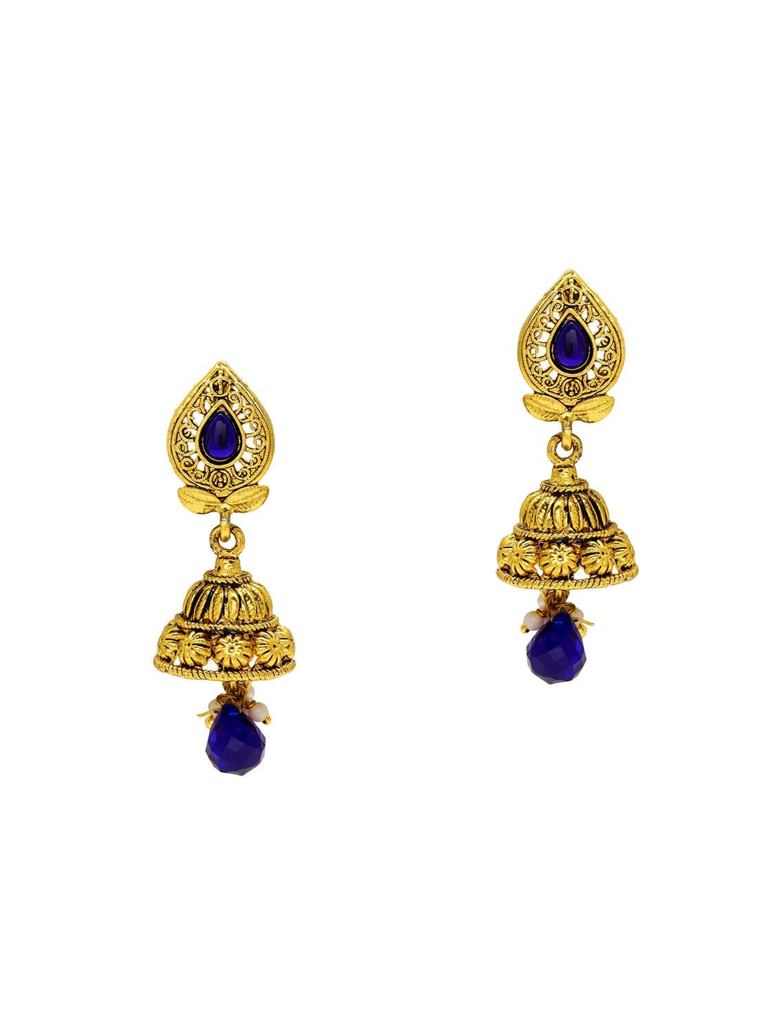women gold plated jhumka earring - 18534349 - Zoom Image - 0