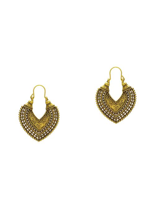 women gold plated chandbali earring  - 18534370 -  Standard Image - 0