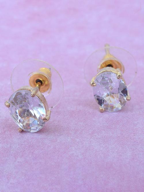 women white diamond cubic zirconia stud earring - 18534373 - Standard Image - 0